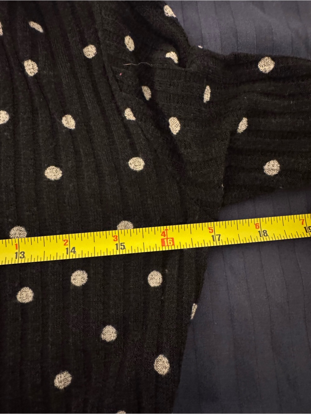 Zara Polka Dot Sweater Dress Long Sleeved Size Small - Picture 6 of 7